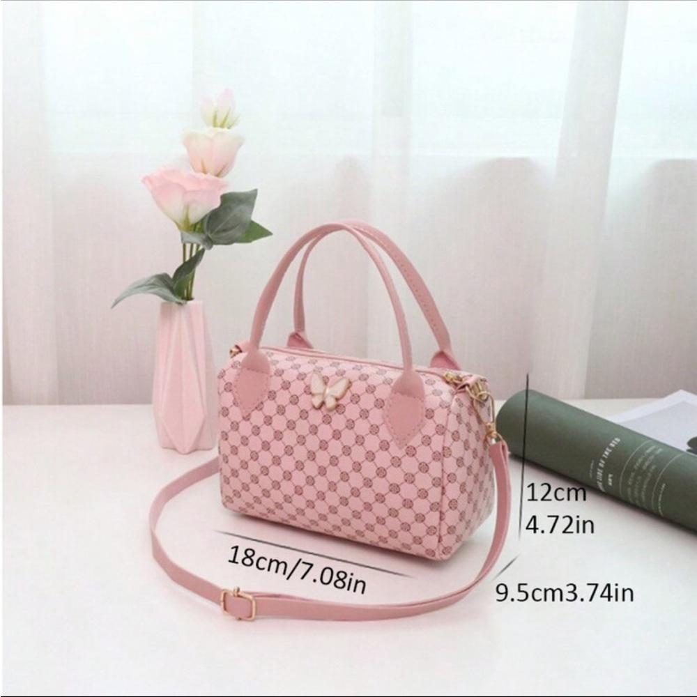 ⚠️Clearance Butterfly Cylindrical Crossbody Bag Black /White /Pink /Blue /Brown - Picture 3 of 12